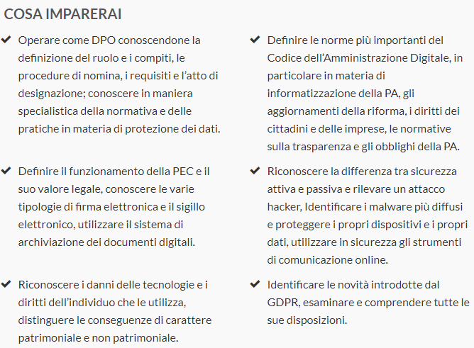 Corso EIPASS DPO